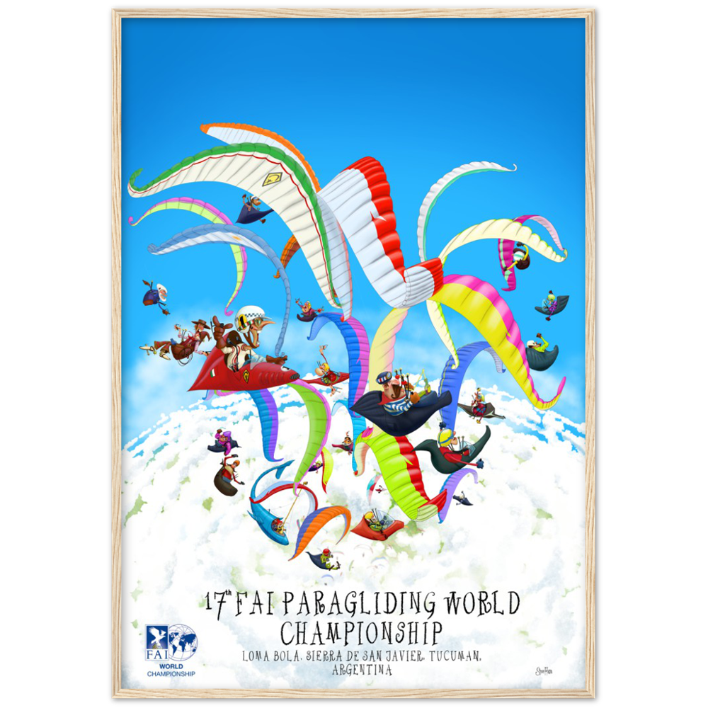 The 17th World PG Champs Argentina. Premium Matte Paper Wooden Framed Poster