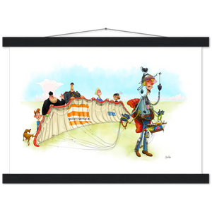 Homemade Paragliding Premium Matte Paper Poster & Hanger