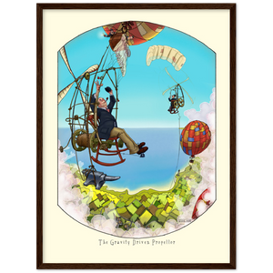 Gravity Propellor Premium Matte Paper Wooden Framed Poster