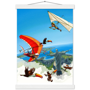 Rio Hang Gliding Premium Matte Paper Poster & Hanger