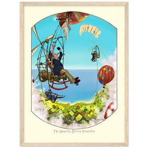 Gravity Propellor Premium Matte Paper Wooden Framed Poster