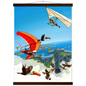 Rio Hang Gliding Premium Matte Paper Poster & Hanger