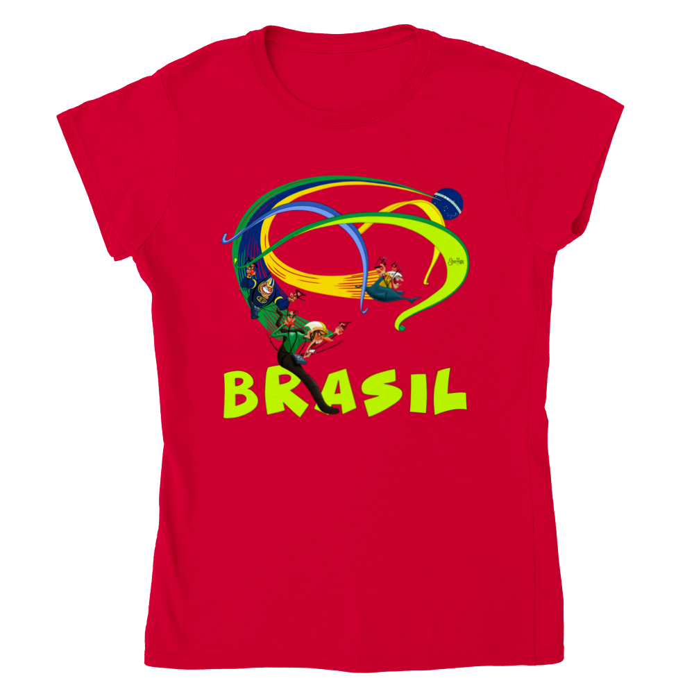 Brasil: Womens Crewneck T-shirt